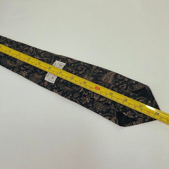 VTG Robert Talbott for W. A. King Company Necktie | Black Paisley Silk Tie | EUC - Picture 8 of 9